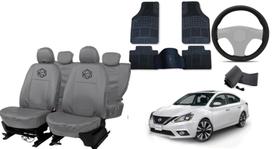 Conjunto Completo Capa de Couro Sentra + Tapete e Volante Conjunto Completo Capa de Couro Sentra + Tapete e Volante