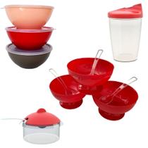 Conjunto Completo Cozinha: Farinheira, Açucareiro, Taças e Vasilhas de 400ml Conjunto Completo Cozinha: Farinheira, Açucareiro, Taças e Vasilhas de 400ml