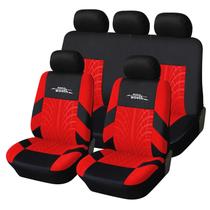 Conjunto completo de capas de assento de carro AUTOYOUTH para mulheres - 9 unidades, vermelhas Conjunto completo de capas de assento de carro AUTOYOUTH para mulheres - 9 unidades, vermelhas