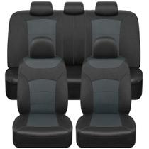 Conjunto completo de capas de assento de carro BDK CarXS Turismo cinza para caminhões SUV