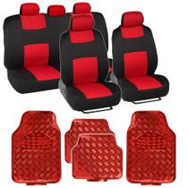 Conjunto completo de capas de assento de carro BDK PolyPro com tapetes metálicos