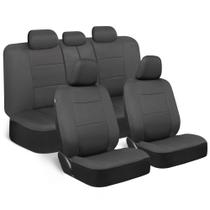 Conjunto completo de capas de assento de carro BDK PolyPro em cor de carvão sólido