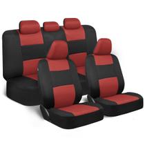 Conjunto completo de capas de assento de carro BDK PolyPro em terracota em preto