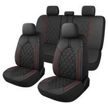 Conjunto completo de capas de assento de carro CAROMOP Luxury Leather à prova d'água Conjunto completo de capas de assento de carro CAROMOP Luxury Leather à prova d'água