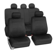 Conjunto completo de capas de assento de carro FH Group Neoprene, preto universal