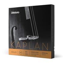 Conjunto completo de cordas para violoncelo D'Addario Kaplan 4/4M de tensão média Conjunto completo de cordas para violoncelo D'Addario Kaplan 4/4M de tensão média