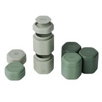 Conjunto completo de cuidados com a pele Cadence Travel Containers com tampas magnéticas Conjunto completo de cuidados com a pele Cadence Travel Containers com tampas magnéticas