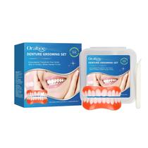 Conjunto Completo De Dentaduras De Silicone, Folheados Dentários Superiores E Inferiores Para Perda