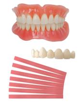 Conjunto completo de dentes falsos superiores e inferiores para dentaduras DIY AEE-12