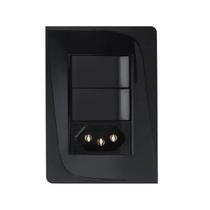 Conjunto Completo Interruptor e Tomada Pezzi Tendenza Preto Conjunto Completo Interruptor e Tomada Pezzi Tendenza Preto