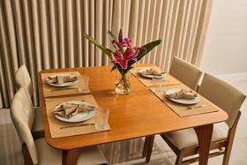 Conjunto Completo Mesa Posta Portina - Café com Linho Porcelana Sem Talheres - 20 Peças