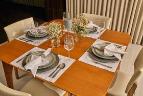 Conjunto Completo Mesa Posta Portina - Prata da Casa Porcelana Sem Talheres - 28 Peças Conjunto Completo Mesa Posta Portina - Prata da Casa Porcelana Sem Talheres - 28 Peças