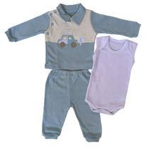 Conjunto Completo Pagão Recém Nascido Body Estacionamento