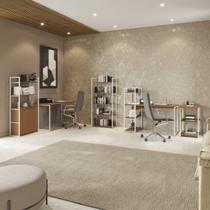 Conjunto Completo para Escritório 5 Peças com Mesa Escrivaninha Linha Industrial Kappesberg Conjunto Completo para Escritório 5 Peças com Mesa Escrivaninha Linha Industrial Kappesberg
