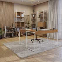 Conjunto Completo para Escritório 6 Peças com Mesa Escrivaninha Linha Industrial Kappesberg