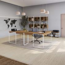 Conjunto Completo para Escritório 8 Peças com Mesa Escrivaninha Linha Industrial Kappesberg Conjunto Completo para Escritório 8 Peças com Mesa Escrivaninha Linha Industrial Kappesberg