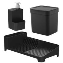 Conjunto Completo para Pia Trium com 3 Peças Preto - Ou Conjunto Completo para Pia Trium com 3 Peças Preto - Ou
