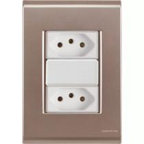 Conjunto Completo Tomada Ouro velho Liz + 2 módulos 20A - Tramontina