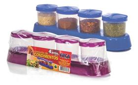 Conjunto Condimentos Com 4 Peças 100 Ml 1343 Ercaplast