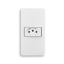 Conjunto condulete 1" 1 tomada suporte sleek branco