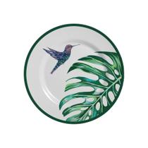 Conjunto contendo 6 Pratos de Sobremesa Beija Flor Ceramica Alleanza Conjunto contendo 6 Pratos de Sobremesa Beija Flor Ceramica Alleanza