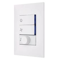 Conjunto Controlador Ventilador Bivolt 4x2 611125BC Pial Plus+