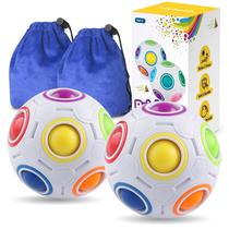 Conjunto Coogam Puzzle Ball Rainbow - 2 Jogos com Cores Combinadas