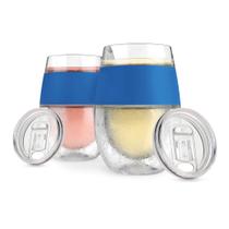 Conjunto Cooling Wine Freeze Cup Host de 2 com tampa para vermelho/branco Conjunto Cooling Wine Freeze Cup Host de 2 com tampa para vermelho/branco