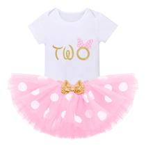 Conjunto coordenado de macacão e tutu IMEKIS 2nd Birthday