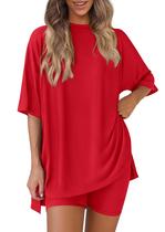Conjunto Coordenado PRETTYGARDEN 2 Peças Lounge Vermelho P