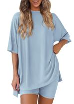 Conjunto Coordenado PRETTYGARDEN Conjunto Lounge de Duas Peças Azul XXL