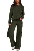 Conjunto Coordenado PRETTYGARDEN Moletom com Capuz e Calça Cargo Verde Exército XXL Conjunto Coordenado PRETTYGARDEN Moletom com Capuz e Calça Cargo Verde Exército XXL
