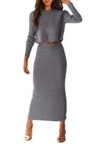 Conjunto Coordenado PRETTYGARDEN Suéter de Tricô Canelado XL