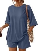 Conjunto Coordenado Trendy Queen de 2 Peças com Shorts e Bolsos Conjunto Coordenado Trendy Queen de 2 Peças com Shorts e Bolsos