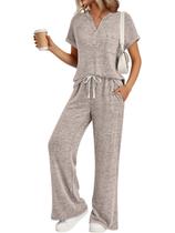 Conjunto Coordenado Trendy Queen Lounge 2 Peças Caqui Conjunto Coordenado Trendy Queen Lounge 2 Peças Caqui