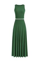 Conjunto Coordinado PRETTYGARDEN Con Falda Maxi Verde XL Conjunto Coordinado PRETTYGARDEN Con Falda Maxi Verde XL