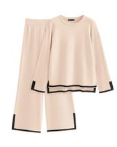 Conjunto Coordinado PRETTYGARDEN XL Suéter de Punto Beige Conjunto Coordinado PRETTYGARDEN XL Suéter de Punto Beige