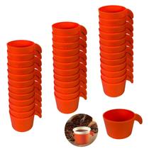 Conjunto Copete 36 Porta Copos Descartável Cantinho Do Café Em Plástico Laranja - AMZ Conjunto Copete 36 Porta Copos Descartável Cantinho Do Café Em Plástico Laranja - AMZ