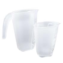 Conjunto Copo 500ml e Jarra 1l Medidor Bico Dosador Sanremo Transparente