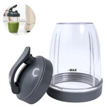 Conjunto Copo 530ml com Tampa Fliptop Compatível com Nutribullet