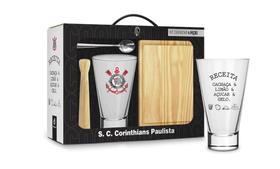 Conjunto copo caipirinha long 400ml grande time corinthians - Brasfoot Presentes