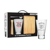 Conjunto copo caipirinha long 400ml grande time corinthians - Brasfoot Presentes