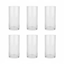 Conjunto Copo de Vidro Borda Dourada Luxuoso Canelado 395 ML 6 UN Conjunto Copo de Vidro Borda Dourada Luxuoso Canelado 395 ML 6 UN