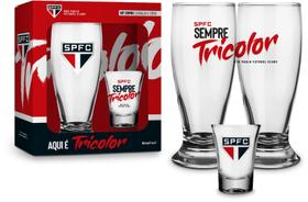 Conjunto Copos Munich e Dose Olé - São Paulo SPFC Oficial Conjunto Copos Munich e Dose Olé - São Paulo SPFC Oficial