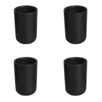 Conjunto Copos Neo 04 Peças 110ml Preto Matte Porto Brasil