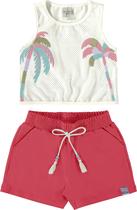 Conjunto Coqueiros Cotton/Tela Molecotton Have Fun