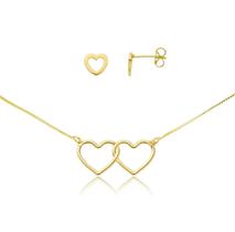 Conjunto Coração Liso Vazado Conjunto Coração Liso Vazado