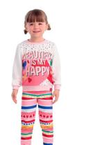 Conjunto Coração Lovely Listras Mon Sucre ML Infantil Inverno 128 - Mon Sucré