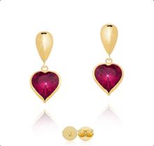 Conjunto Cordão e Pingente + Brinco Em Ouro 18k 750