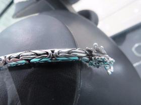 Conjunto Cordão E Pulseira Bali Ponto Peruano Em Prata 925 Conjunto Cordão E Pulseira Bali Ponto Peruano Em Prata 925